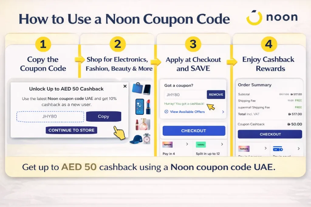 how to use noon coupon code uae